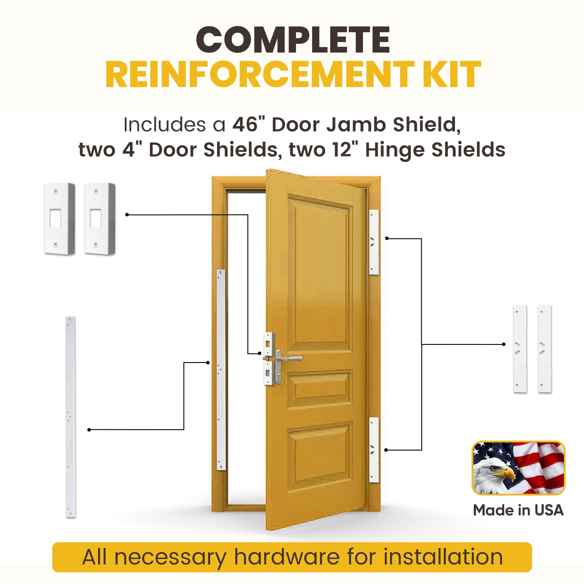Armor Concepts Door Armor MAX installation kit enables DIY reinforcement in about 30 minutes.
