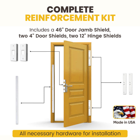 Armor Concepts Door Armor MAX installation kit enables DIY reinforcement in about 30 minutes.