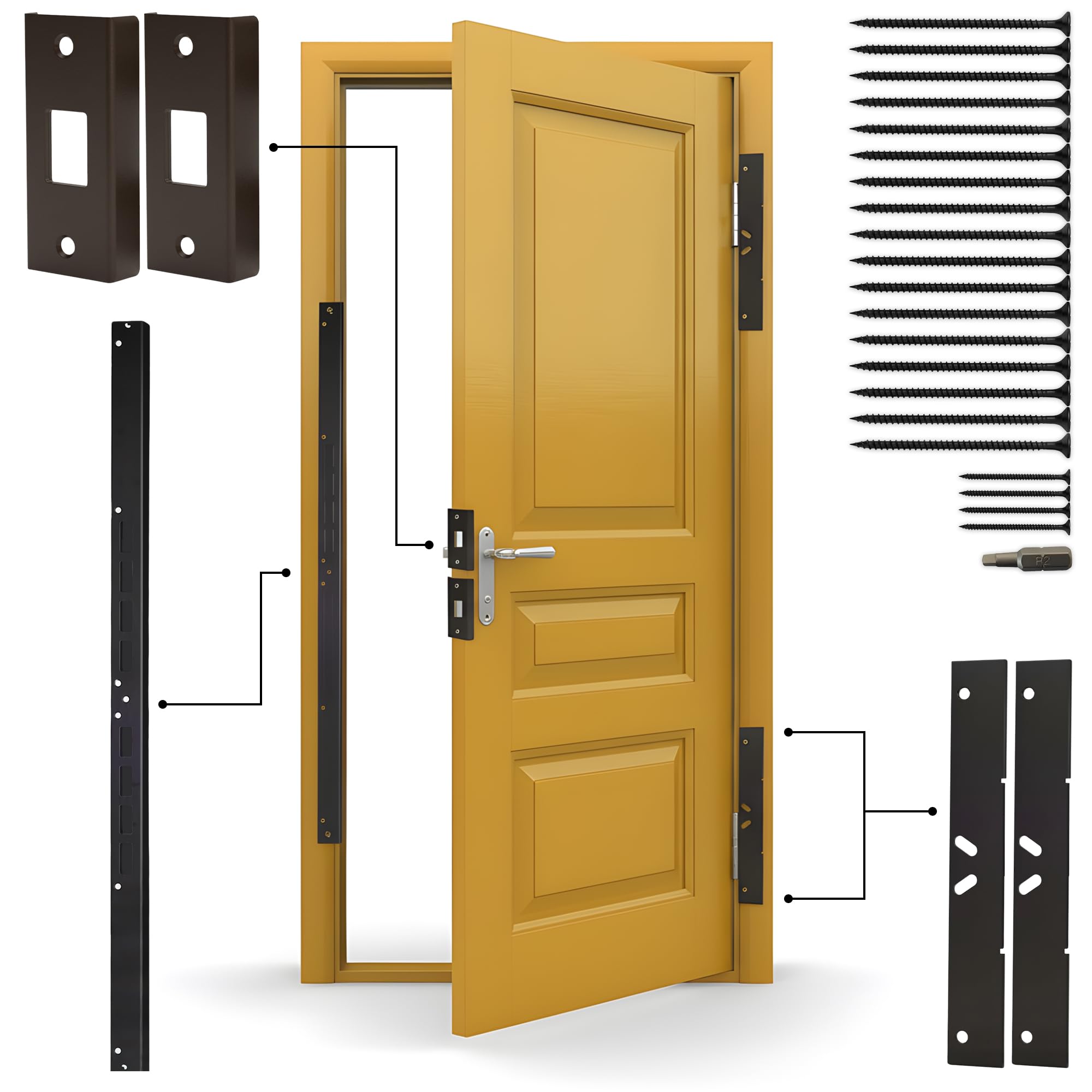 Armor Concepts Door Armor MAX jamb shield strengthens the door frame against forced entry