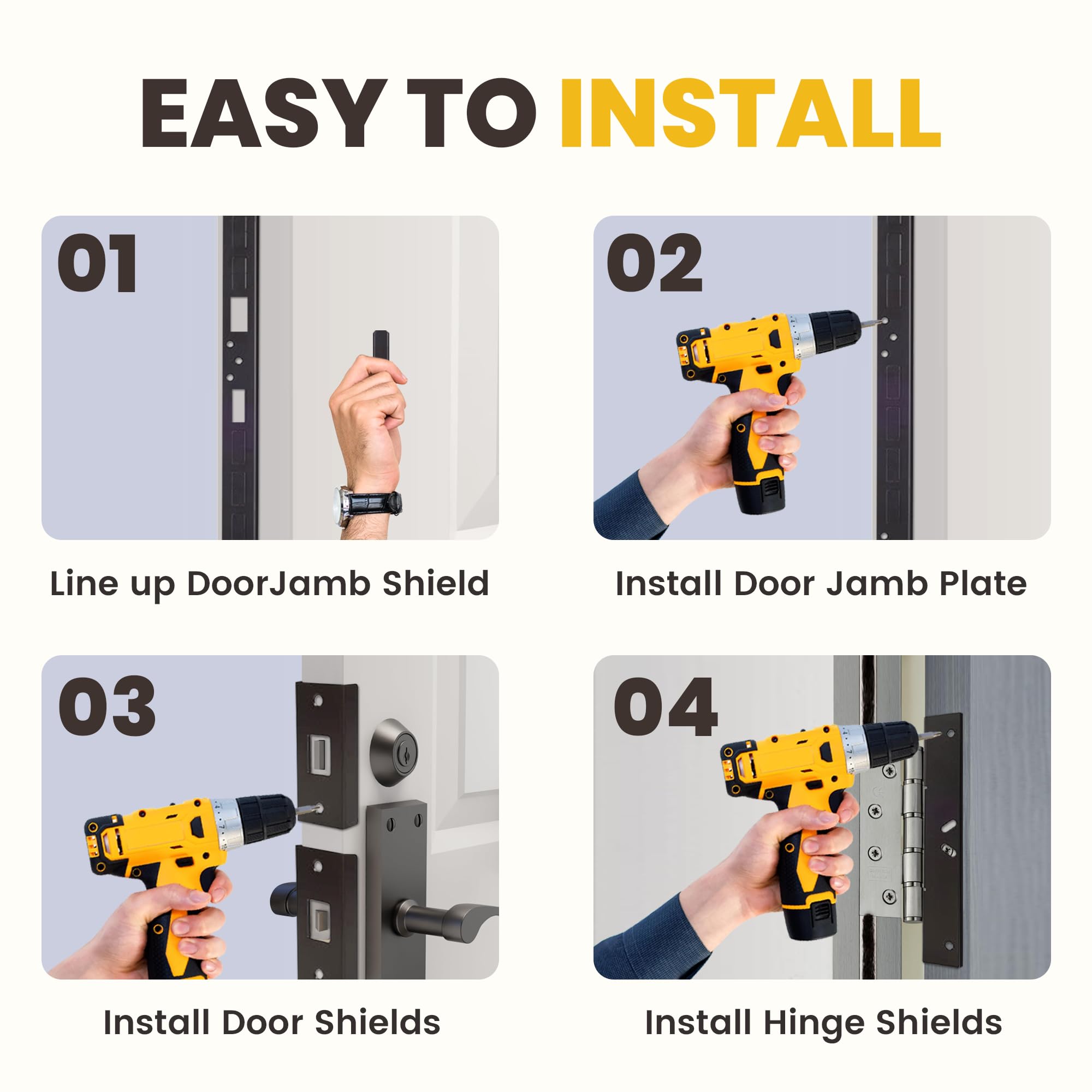 Packaged Door Armor MAX kit ready for quick installation