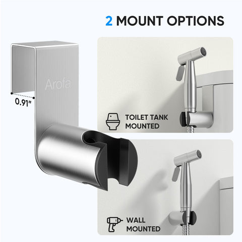 Arofa cloth diaper-sprayer use highlights versatile household practicality.