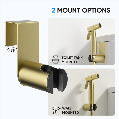 Arofa Gold handheld bidet sprayer ideal for cloth diaper spraying.