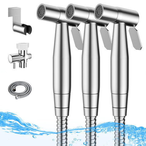 Arofa handheld bidet sprayer 3-pack for easy, hygienic cleaning after use.