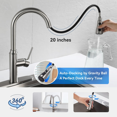 Arofa faucet with 360 rotation covers the whole sink