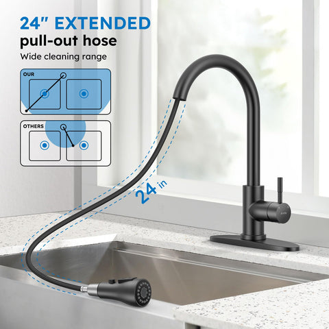 Arofa stainless steel single-handle faucet with precise temperature control