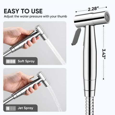 Arofa bidet sprayer installed directly on toilet saves space and simplifies setup