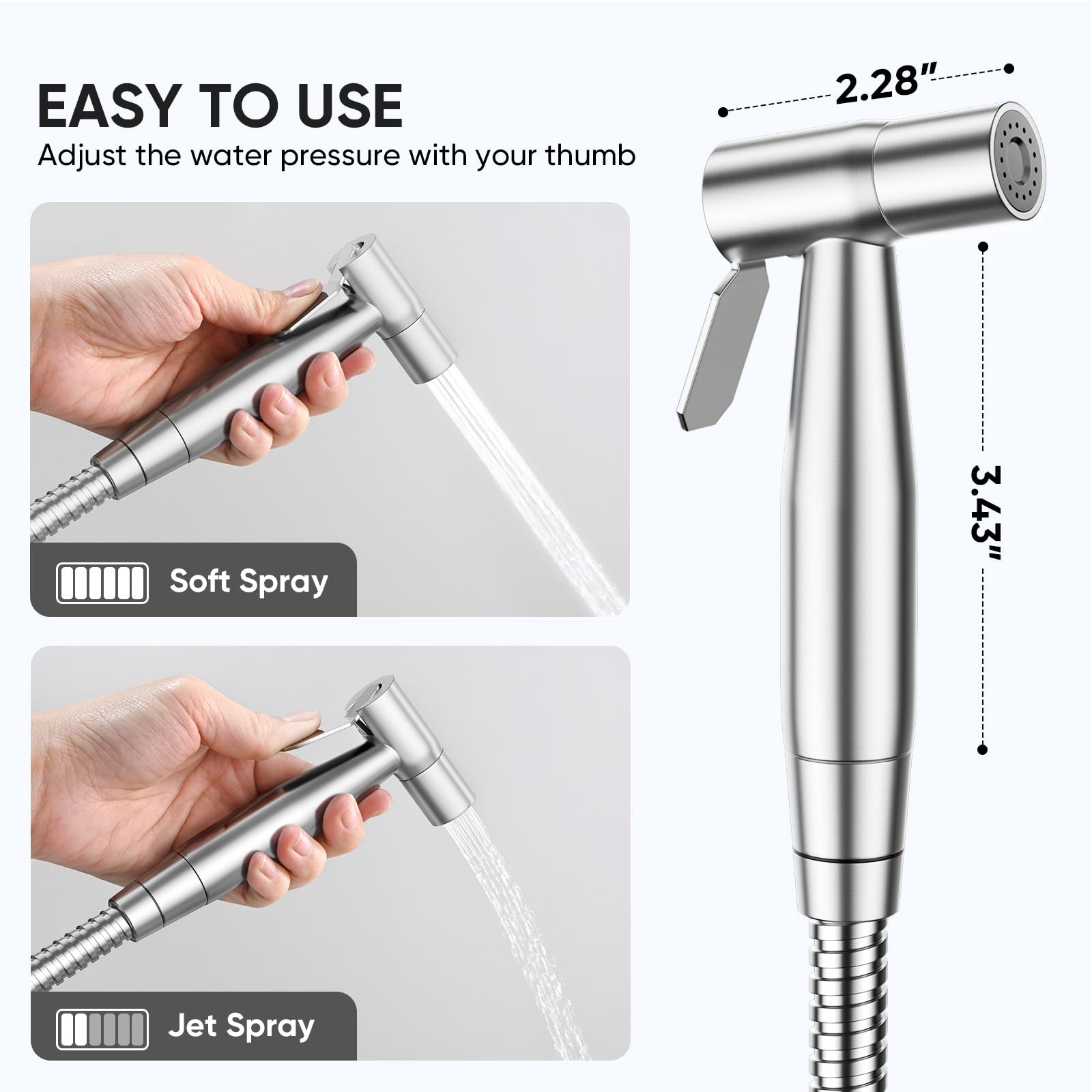 Arofa wall-mounted toilet attachment demonstrating easy tool-free mounting