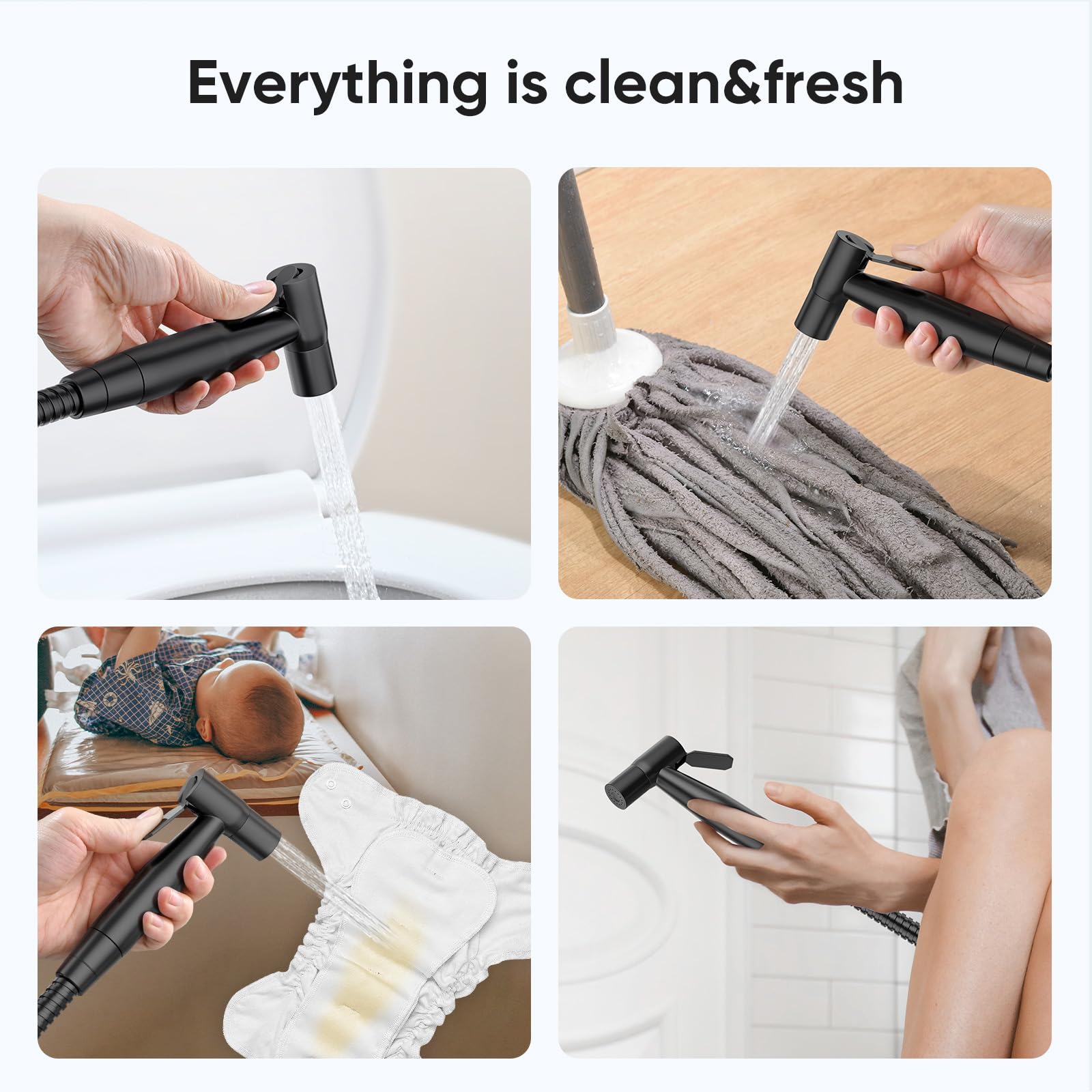 Arofa adjustable water-pressure lever controls spray strength