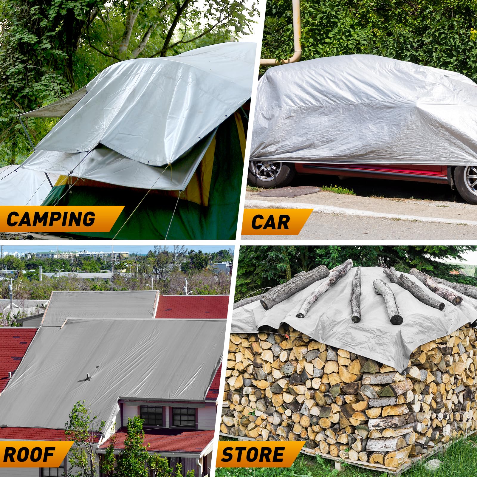 AROIC waterproof tarp 16 mil thickness for outdoor protection