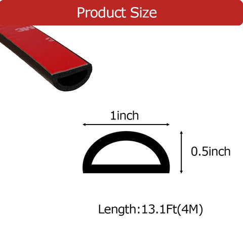 Aroilder D-shaped EPDM rubber provides durable sealing against compression.
