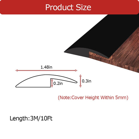 Aroilder self-adhesive edge trim during installation on a smooth floor