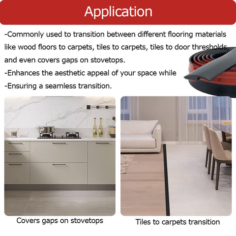 Aroilder water-resistant transition strip keeping floors protected and easy to clean