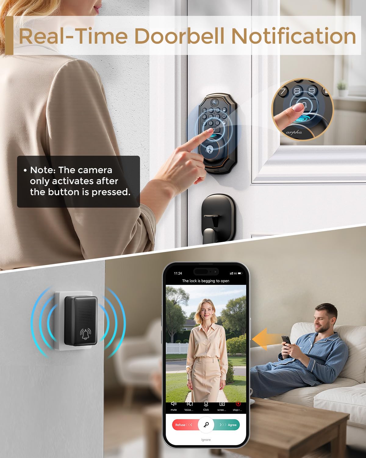 ARPHA doorbell and fingerprint scanner enables quick entry