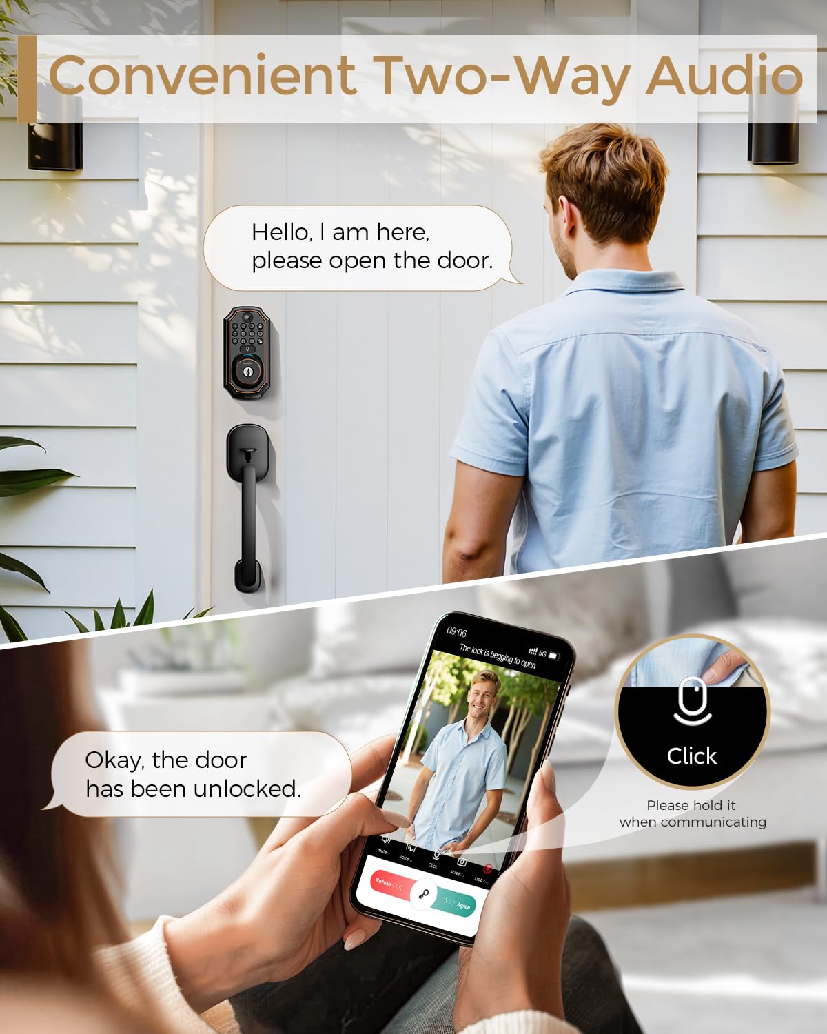 ARPHA keypad and fingerprint unlock simplifies family access