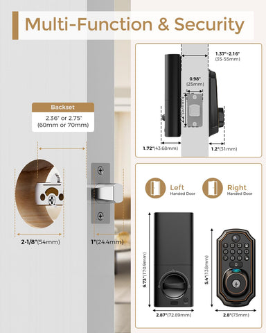ARPHA WiFi Video Smart Lock easy installation on standard doors.