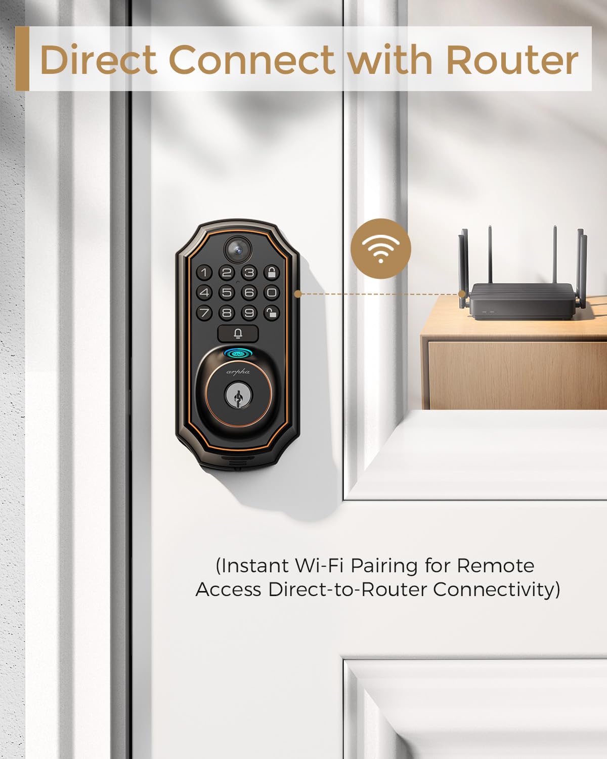 ARPHA WiFi Video Smart Lock waterproof build withstands weather.