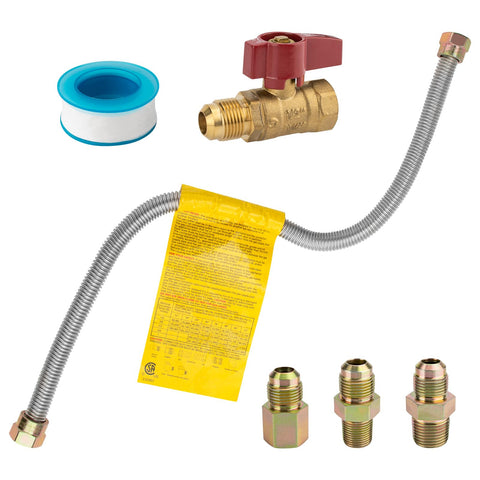 ArrogantF 22-inch gas hose kit enabling versatile, secure appliance connections.