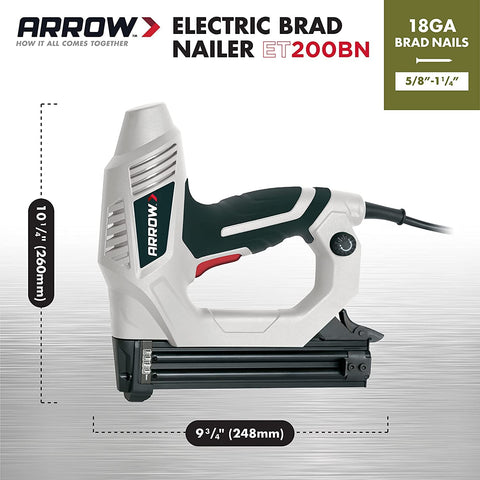 Quick release magazine on Arrow ET200BN speeds reloads for efficient work.