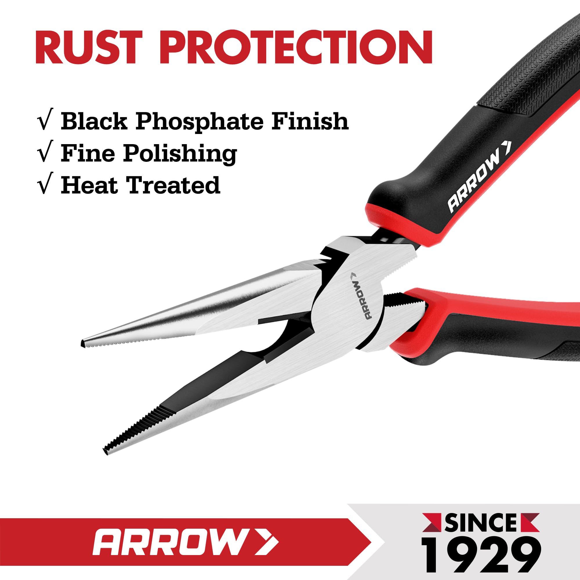 Arrow Fastener 10in groove-joint pliers deliver strong leverage for stubborn fasteners.