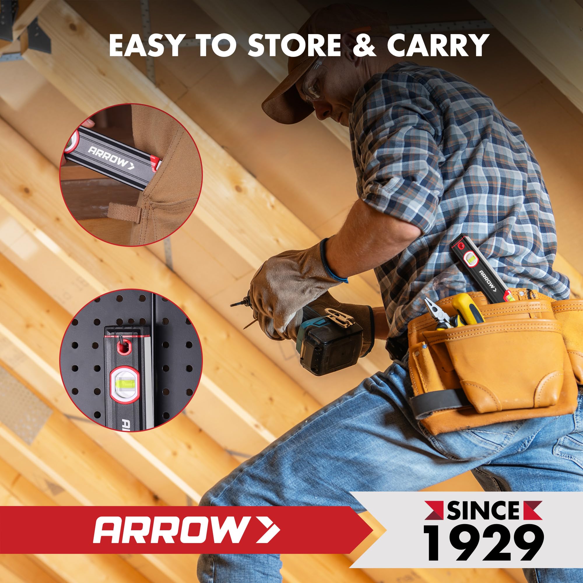 Arrow Fastener 16-inch level is lightweight yet rugged for job sites.