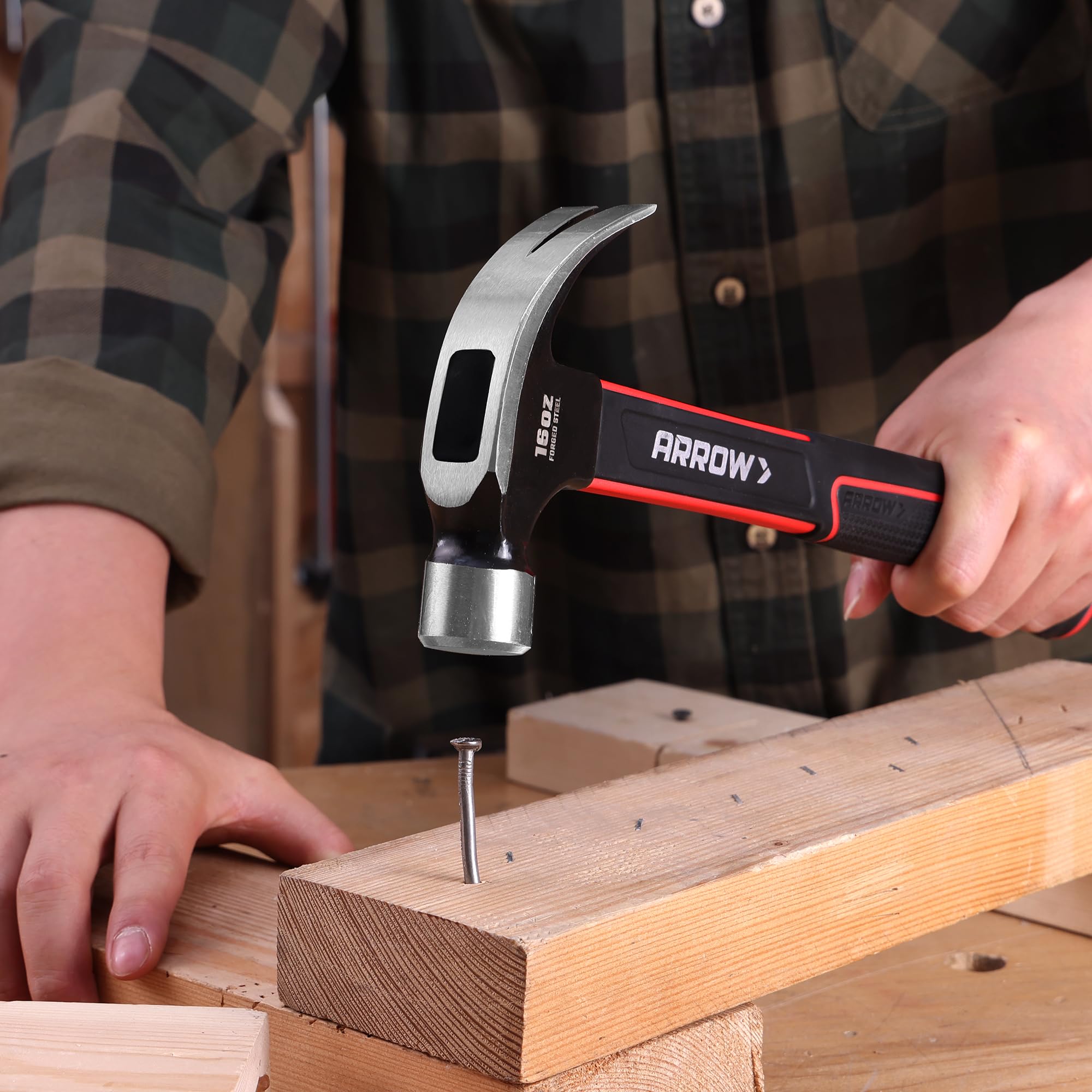Arrow Fastener 16oz Claw Hammer versatile tool for home repairs and woodworking.