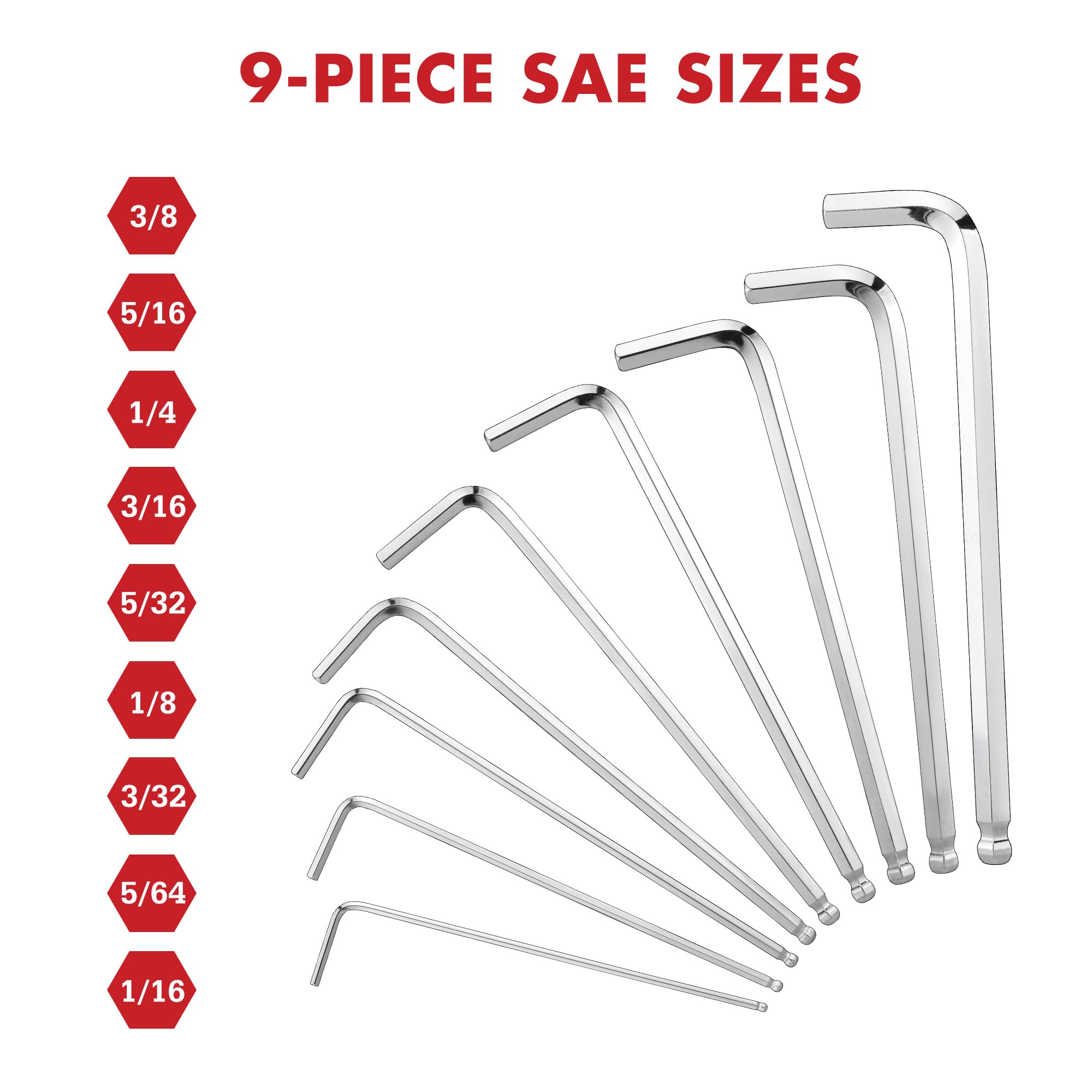 Arrow Fastener laser-etched SAE and metric sizes for quick size identification during projects.