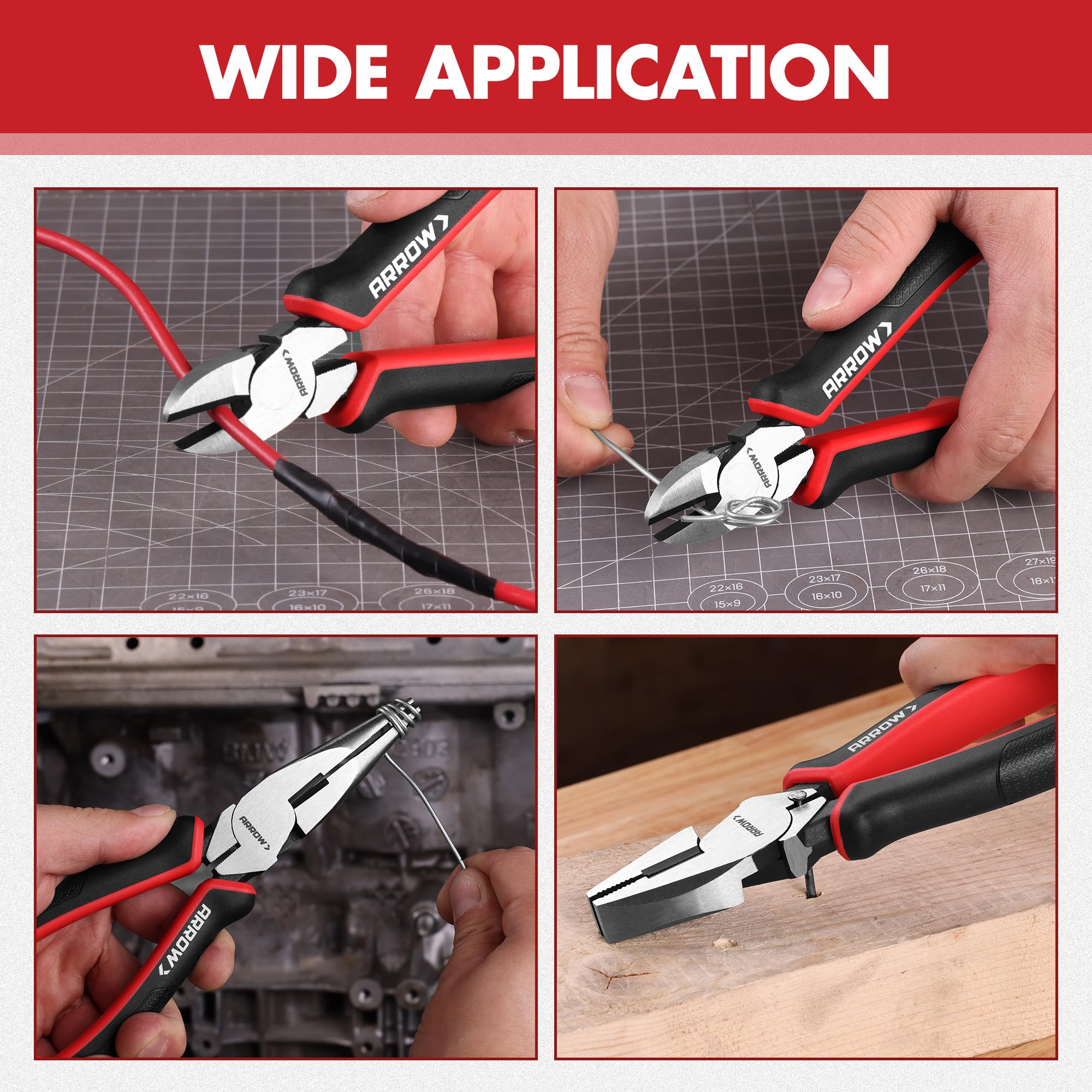 ARROW 3PC Pliers Set toolbox-ready, a practical gift for hobbyists and professionals.
