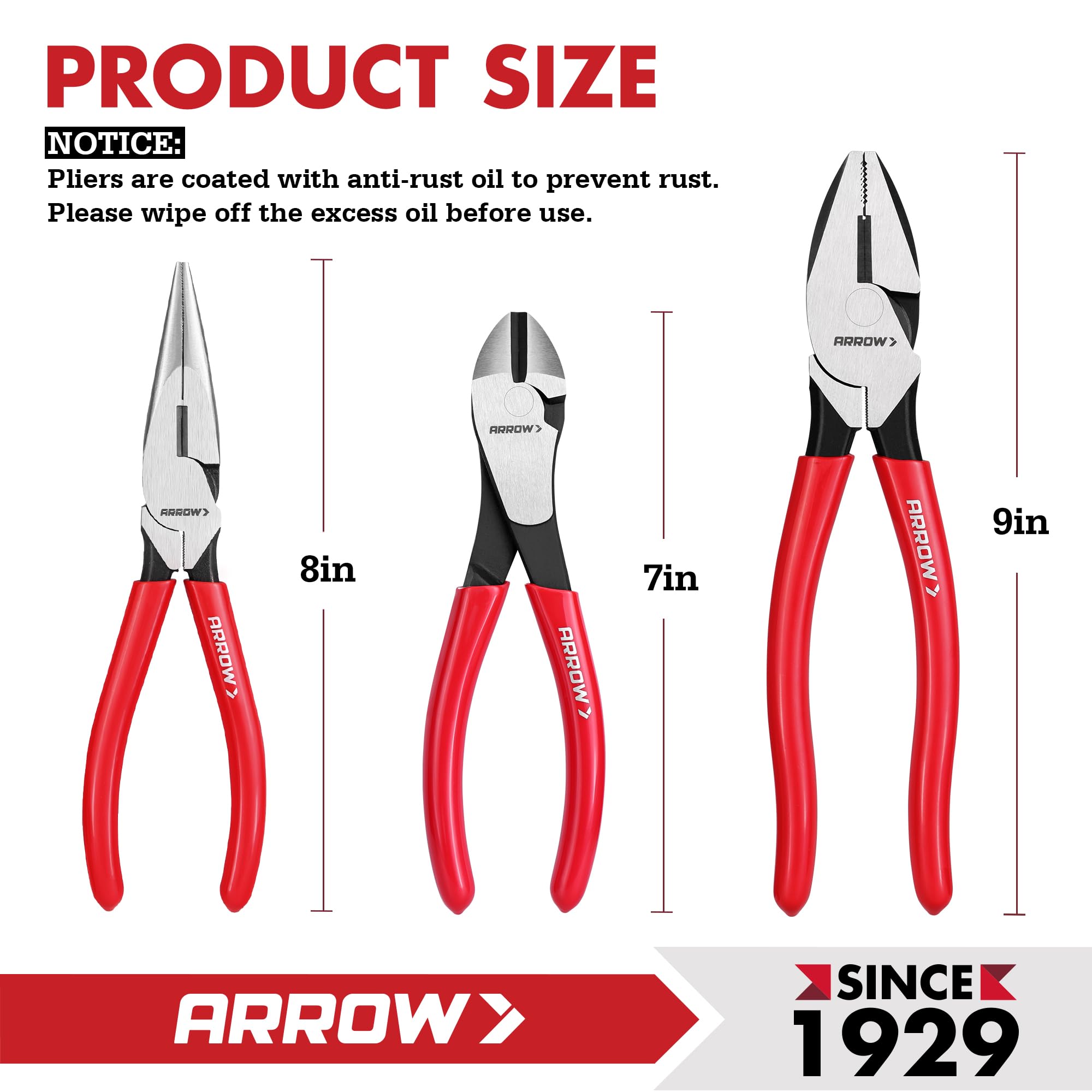 Arrow Fastener 8-inch linesman plier handling tough wire