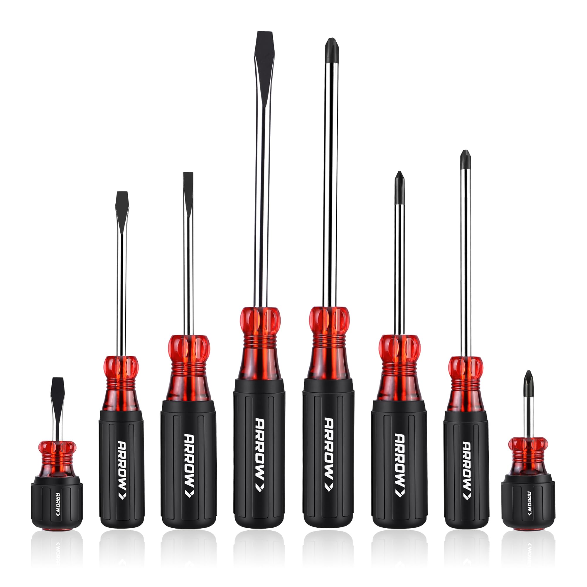 Arrow Fastener 8pc magnetic screwdriver set in case for quick tool access