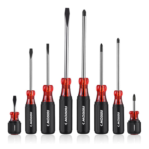 Arrow Fastener 8pc magnetic screwdriver set in case for quick tool access