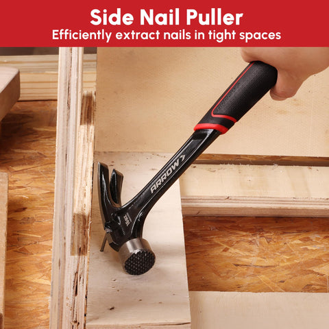 ARROW Fastener black electrophoretic finish resists rust on the hammer.