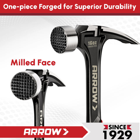 ARROW Fastener ergonomic TPR grip hammer offers comfortable, stable swings.