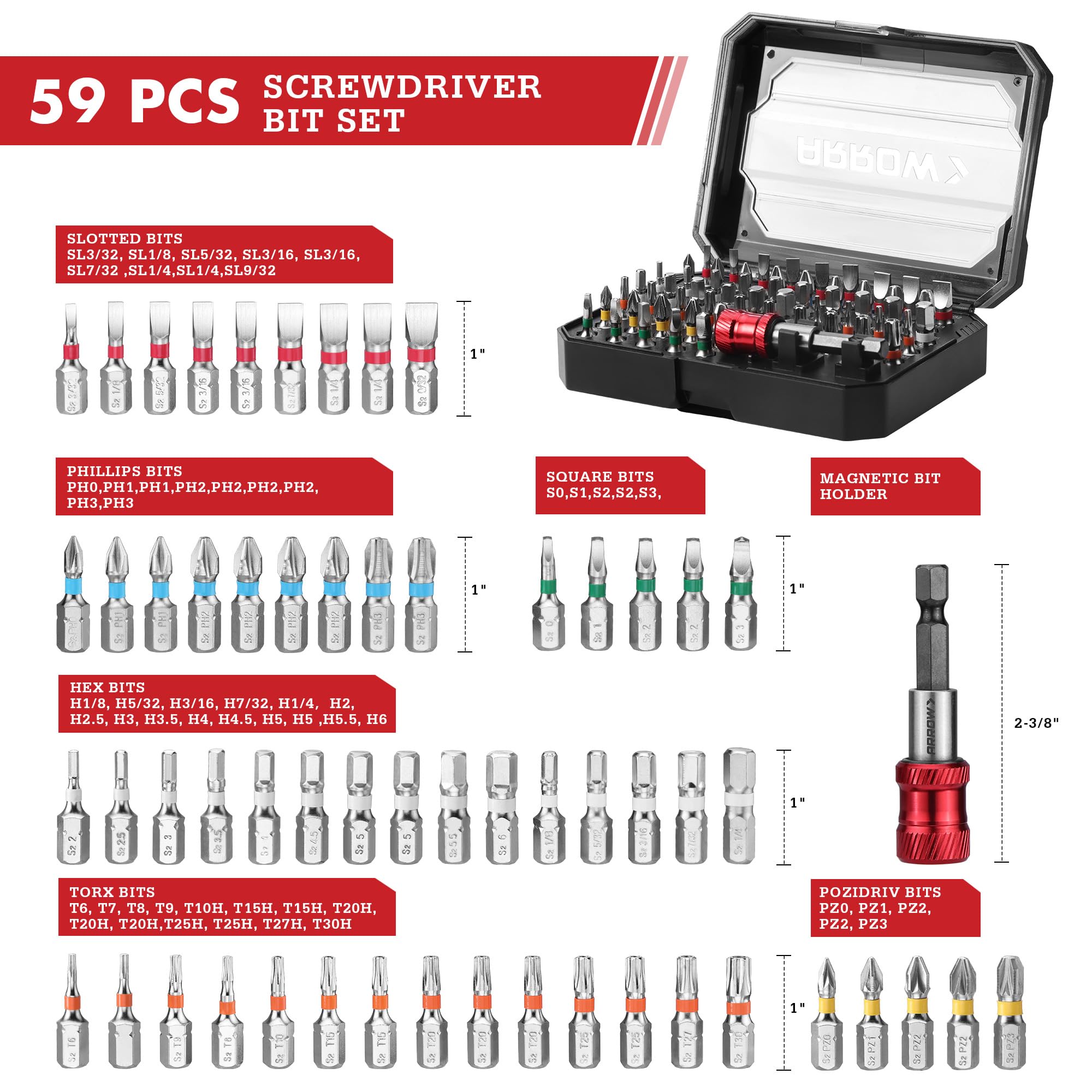 Arrow Fastener magnetic bit holder provides secure bit changes with no slips.