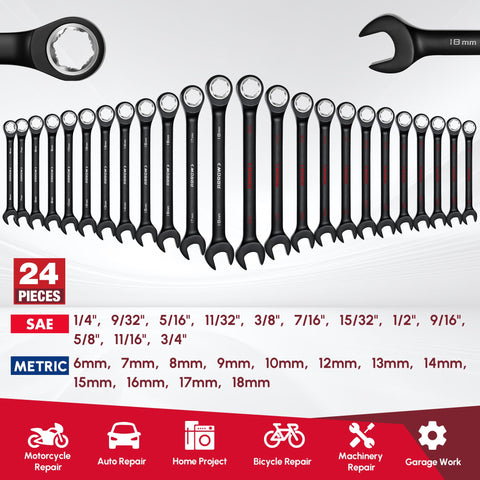 Arrow Fastener metric and SAE sizes cover most automotive fasteners.