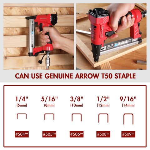Arrow Fastener PT50 safety feature helps prevent misfires during operation.