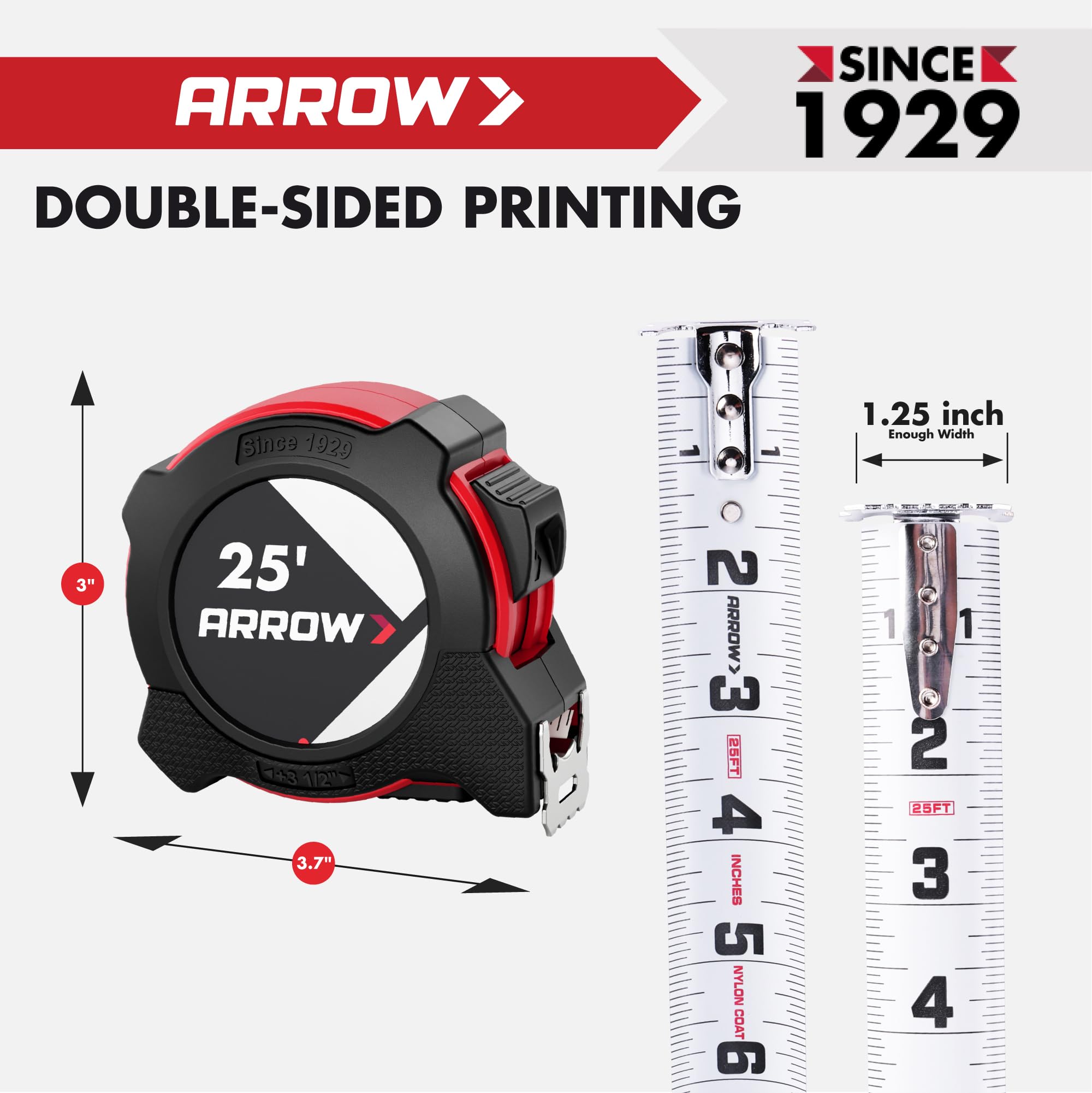 Arrow Fastener quick retract with finger brake for controlled rewinds