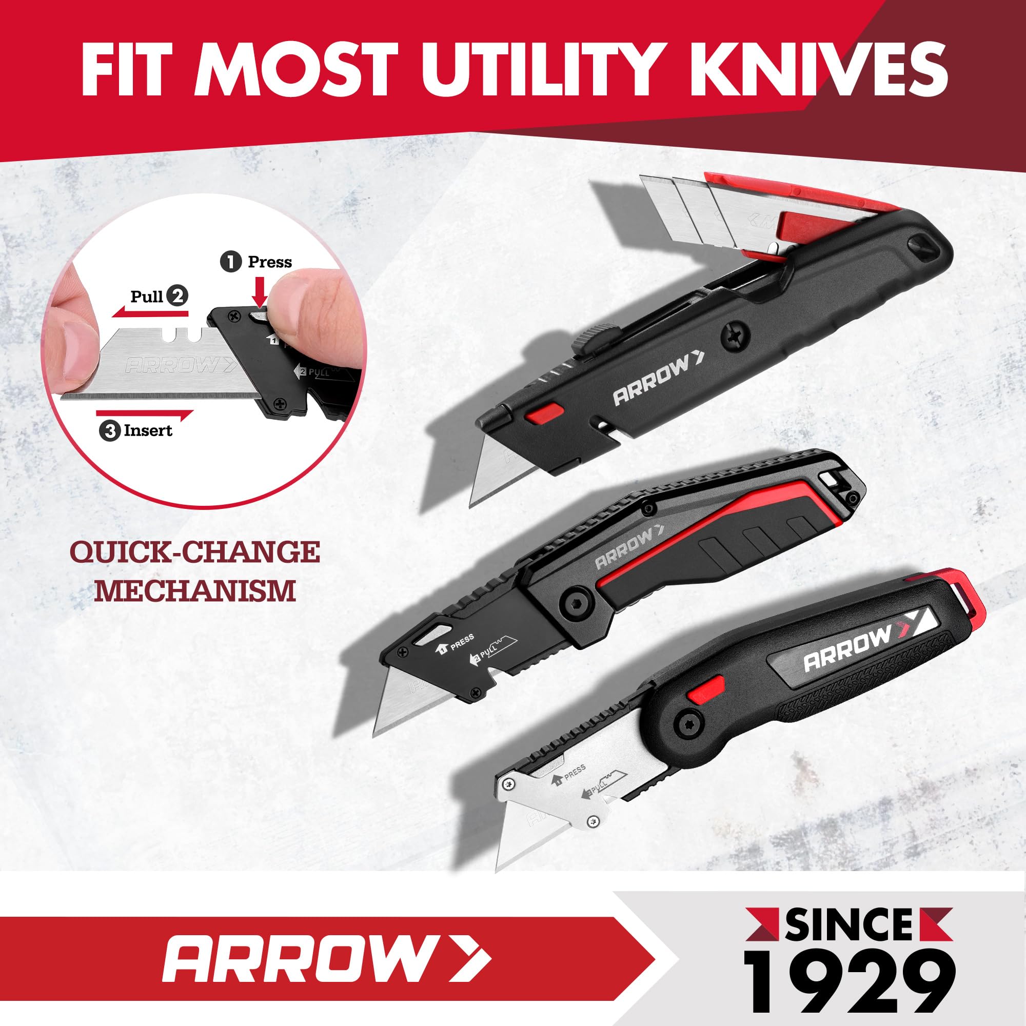 Arrow Fastener SK2 blades cut carpet for DIY projects smoothly.