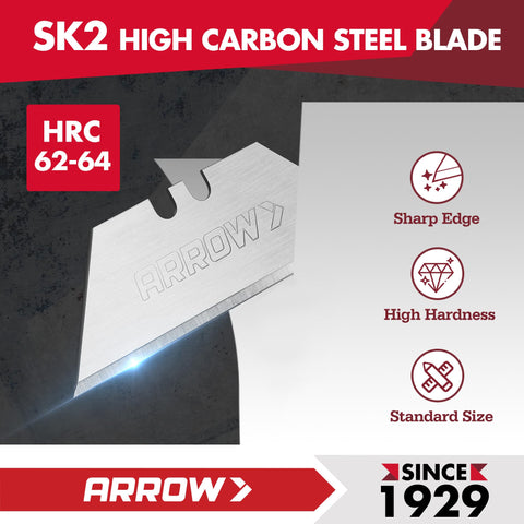 Arrow Fastener SK2 blades with dimensions fit standard utility knives.
