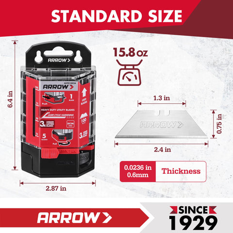 Arrow Fastener SK2 blades with dispenser button for single-blade access.