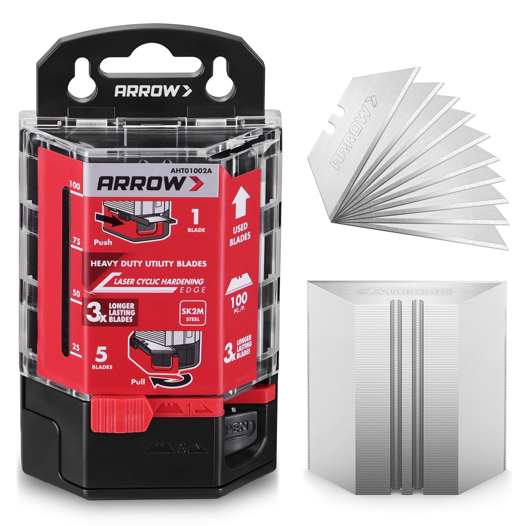 Arrow Fastener SK2 blades in dispenser enabling quick on-site cuts.