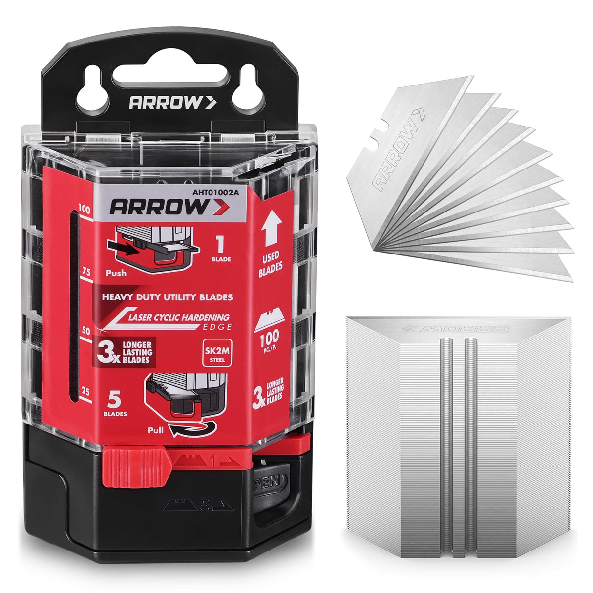 Arrow Fastener SK2 blades in dispenser enabling quick on-site cuts.
