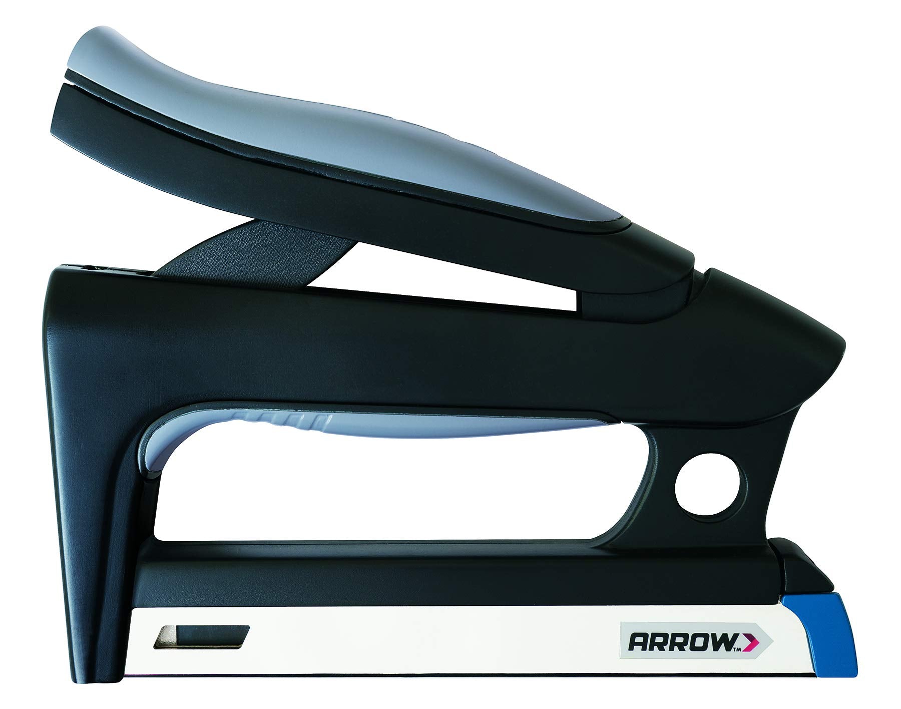 Arrow Fastener T50HS front view shows power for heavy-duty stapling.