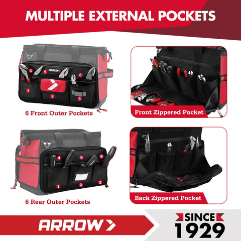 ARROW Fastener heavy-duty stitching and 1200D fabric endure job sites.