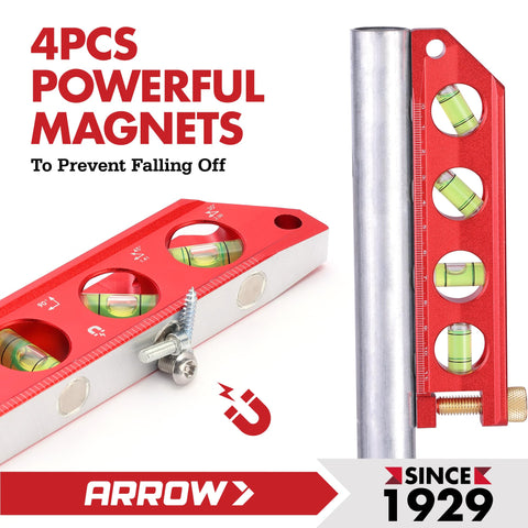 Arrow Fastener torpedo level aluminum frame designed for durability