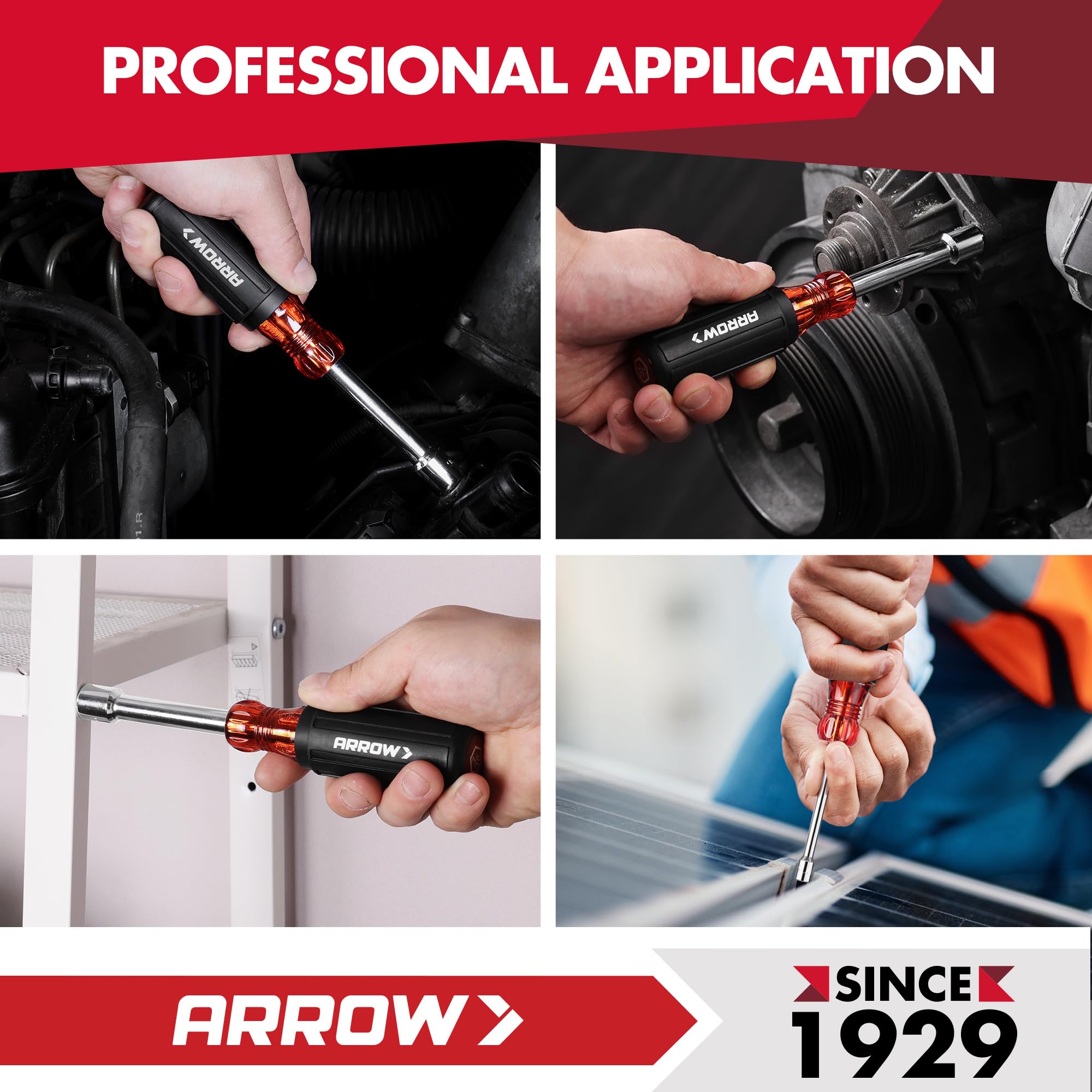 Arrow Nut Driver Set 7pc corrosion resistant coating keeps tools looking new