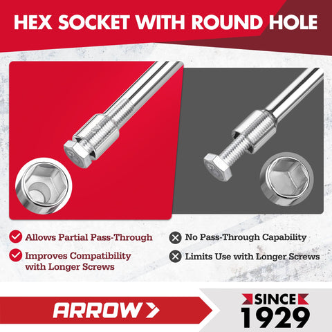Arrow Nut Driver Set 7pc SAE sizes included for common fasteners