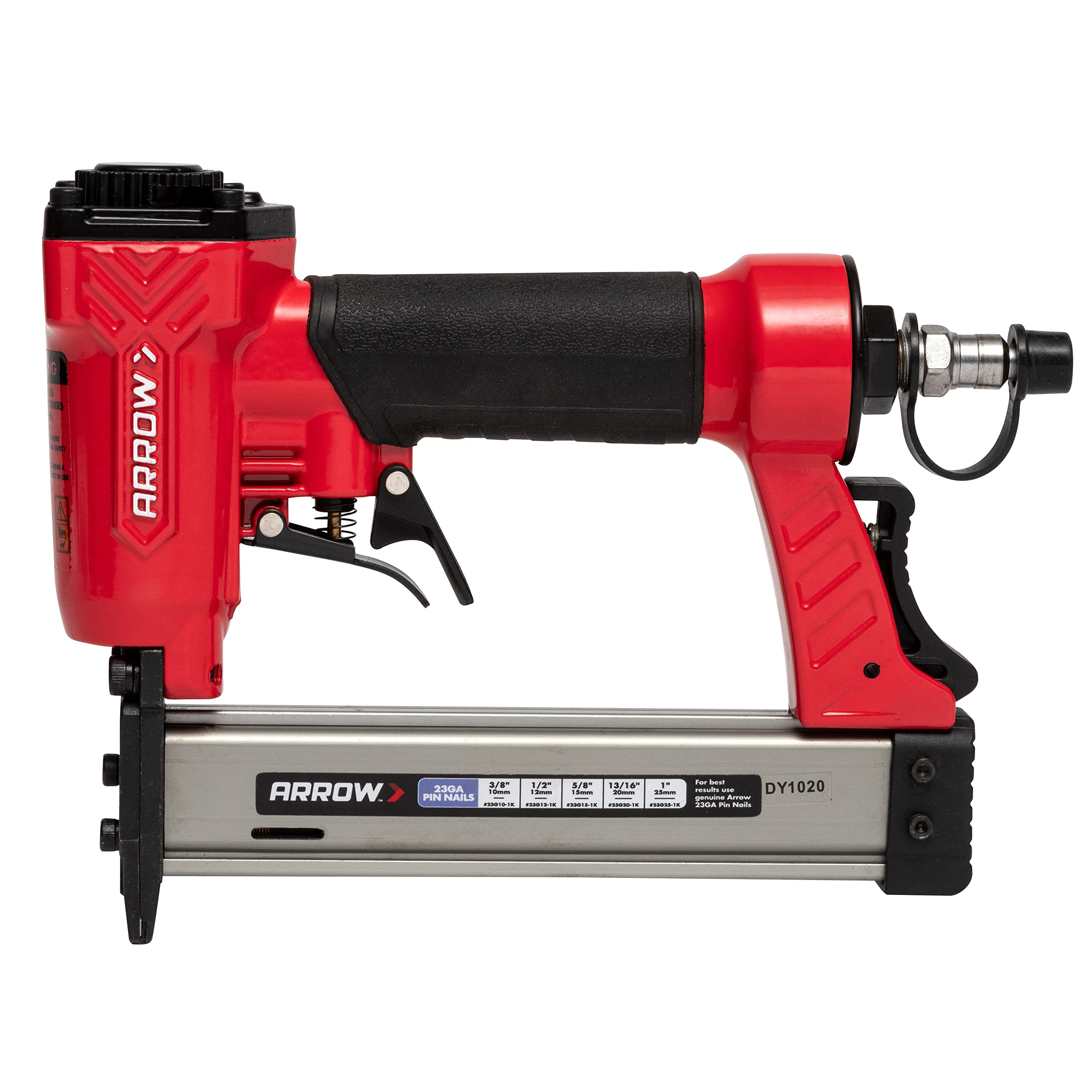 Arrow PT23G pin nailer front view for precise trim work and comfortable handling