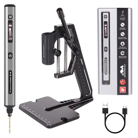 ARROWMAX AM drill pen with 5-speed control enables precise jewelry making.