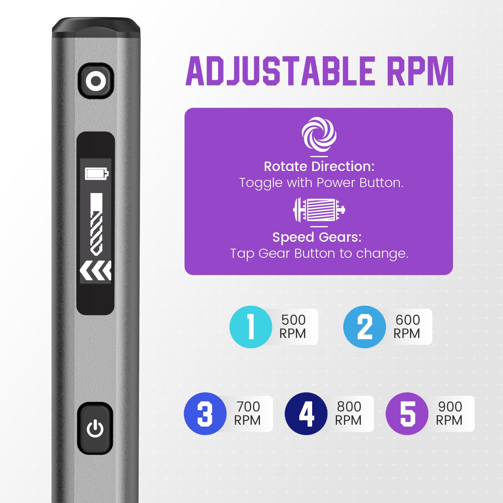 ARROWMAX AM Mini Drill Pen 5-speed control for material-specific drilling