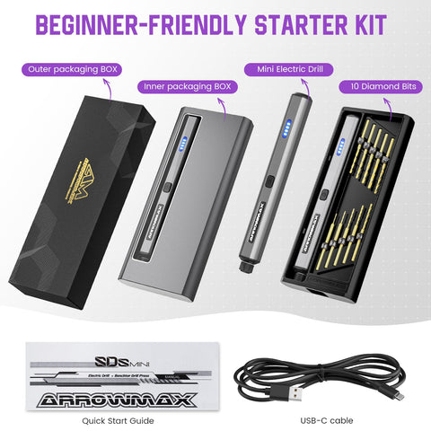 ARROWMAX drill pen stored in aluminum CNC case for organized transport.